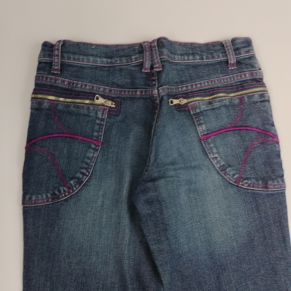 Y2K Crest Jeans With Purple Thread - Picture 7 of 8